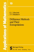 Cover: Difference Methods and Their Extrapolations - Springer