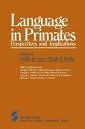 Cover: Language in Primates - Springer