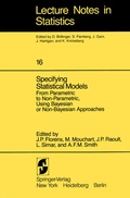 Cover: Specifying Statistical Models - Springer