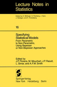 Enlarge image Cover: Specifying Statistical Models - Springer