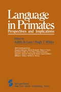 Cover: Language in Primates - Springer