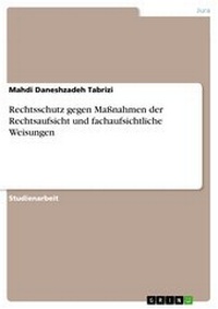 Abbildung von: Rechtsschutz gegen Maßnahmen der Rechtsaufsicht und fachaufsichtliche Weisungen - GRIN Verlag