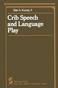 Cover: Crib Speech and Language Play - Springer