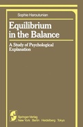 Cover: Equilibrium in the Balance - Springer