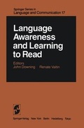 Cover: Language Awareness and Learning to Read - Springer