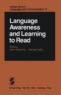 Enlarge image Cover: Language Awareness and Learning to Read - Springer