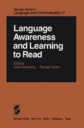 Cover: Language Awareness and Learning to Read - Springer
