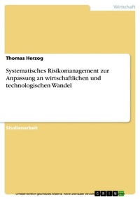 Abbildung von: Systematisches Risikomanagement zur Anpassung an wirtschaftlichen und technologischen Wandel - GRIN Verlag