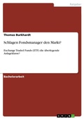 Cover: Schlagen Fondsmanager den Markt? - Grin Verlag
