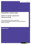 Cover: Kultur im Spiegel empirischer Pflegeforschung - GRIN Verlag