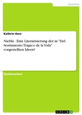 Cover: Niebla - Eine Literarisierung der in "Del Sentimiento Tragico de la Vida" vorgestellten Ideen? - GRIN Verlag