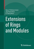 Cover: Extensions of Rings and Modules - Springer
