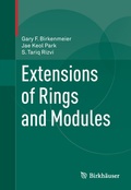 Cover: Extensions of Rings and Modules - Springer