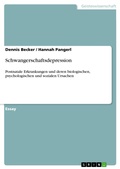 Cover: Schwangerschaftsdepression - GRIN Verlag