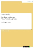 Cover: Direktinvestition im Transformationsprozess - Grin Verlag