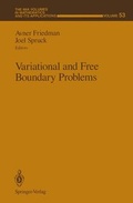 Cover: Variational and Free Boundary Problems - Springer