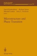 Cover: Microstructure and Phase Transition - Springer
