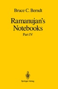 Cover: Ramanujan's Notebooks - Springer