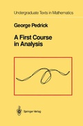 Cover: A First Course in Analysis - Springer