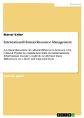 Cover: International Human Resource Management - GRIN Verlag