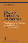 Cover: Effects of Explosions on Materials - Springer