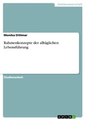 Cover: Rahmenkonzepte der allt&auml;glichen Lebensf&uuml;hrung - GRIN Verlag