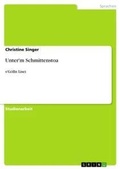 Cover: Unter'm Schmittenstoa - Grin Verlag
