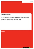 Cover: Rational Choice and Social Constructivism in a Social Capital Perspective - GRIN Verlag