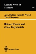 Cover: Bilinear Forms and Zonal Polynomials - Springer