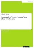 Cover: Romananalyse "Pasiones romanas" von Maria de la Pau Janer - Grin Verlag