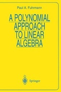 Cover: A Polynomial Approach to Linear Algebra - Springer