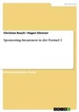 Cover: Sponsoring-Awareness in der Formel 1 - Grin Verlag