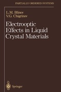 Cover: Electrooptic Effects in Liquid Crystal Materials - Springer