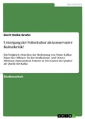 Cover: Untergang der Folterkultur als konservative Kulturkritik? - Grin Verlag