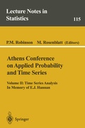 Cover: Athens Conference on Applied Probability and Time Series Analysis - Springer
