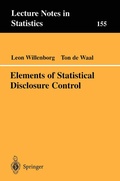 Cover: Elements of Statistical Disclosure Control - Springer