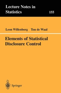 Enlarge image Cover: Elements of Statistical Disclosure Control - Springer