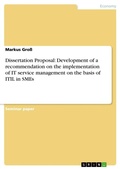 Cover: Dissertation Proposal - Grin Verlag