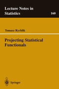 Cover: Projecting Statistical Functionals - Springer