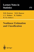 Cover: Nonlinear Estimation and Classification - Springer