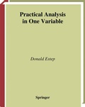 Cover: Practical Analysis in One Variable - Springer