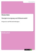 Cover: Energieversorgung und Klimawandel - Grin Verlag