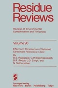 Cover: Reviews of Environmental Contamination and Toxicology 93 - Springer