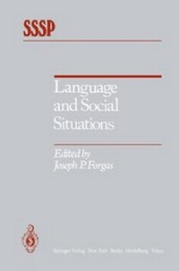 Enlarge image Cover: Language and Social Situations - Springer