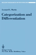 Cover: Categorization and Differentiation - Springer