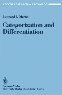 Enlarge image Cover: Categorization and Differentiation - Springer