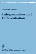 Cover: Categorization and Differentiation - Springer