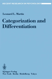 Enlarge image Cover: Categorization and Differentiation - Springer