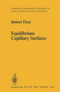 Enlarge image Cover: Equilibrium Capillary Surfaces - Springer