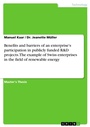 Cover: Benefits and barriers of an enterprise's participation in publicly funded R&D projects. The example of Swiss enterprises in the field of renewable energy - Grin Verlag